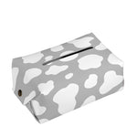 White And Grey Cow Print Rectangle Tissue Box Cover