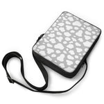 White And Grey Cow Print Rectangular Crossbody Bag