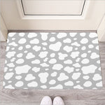 White And Grey Cow Print Rubber Doormat