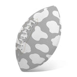 White And Grey Cow Print Rugby Ball