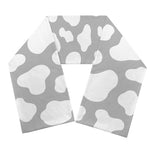 White And Grey Cow Print Scarf