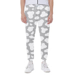 White And Grey Cow Print Scuba Joggers