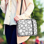 White And Grey Cow Print Shoulder Strap Bible Bag