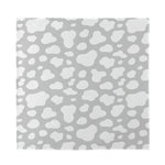 White And Grey Cow Print Silk Bandana