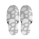 White And Grey Cow Print Slippers