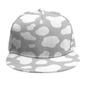 White And Grey Cow Print Snapback Cap