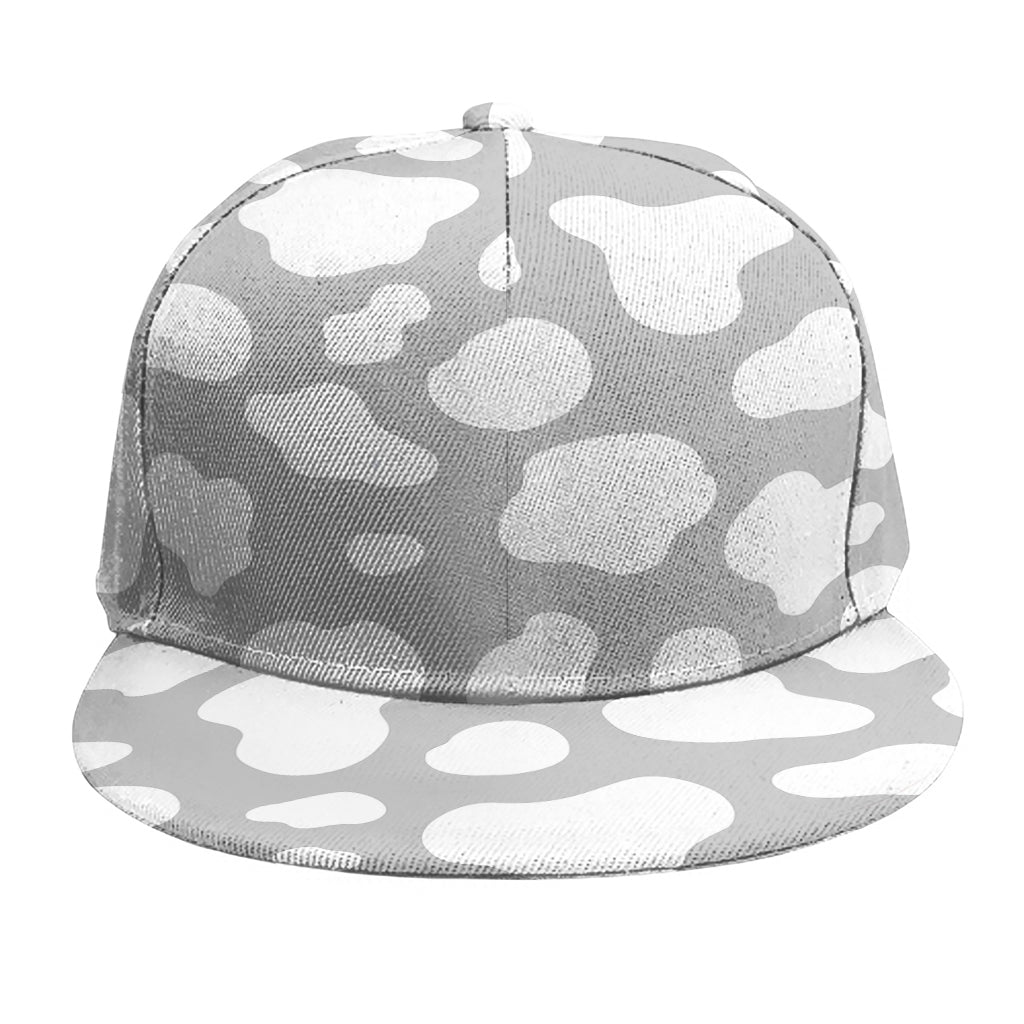 White And Grey Cow Print Snapback Cap