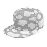 White And Grey Cow Print Snapback Cap