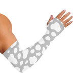 White And Grey Cow Print Sun Protection Arm Sleeves