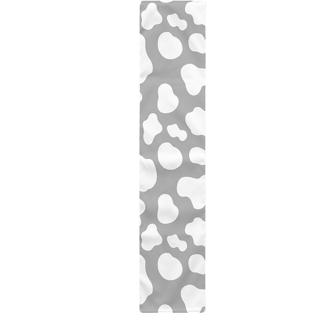 White And Grey Cow Print Table Runner