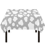 White And Grey Cow Print Tablecloth