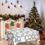 White And Grey Cow Print Tablecloth