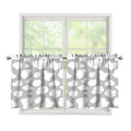 White And Grey Cow Print Tier Curtains