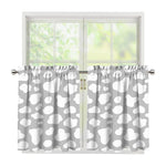 White And Grey Cow Print Tier Curtains