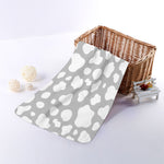 White And Grey Cow Print Towel