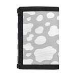 White And Grey Cow Print Trifold Wallet