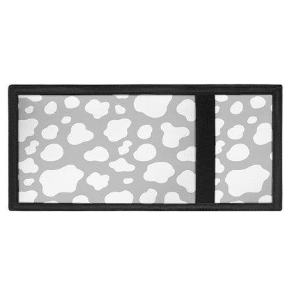 White And Grey Cow Print Trifold Wallet