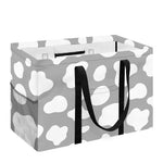 White And Grey Cow Print Utility Tote Bag