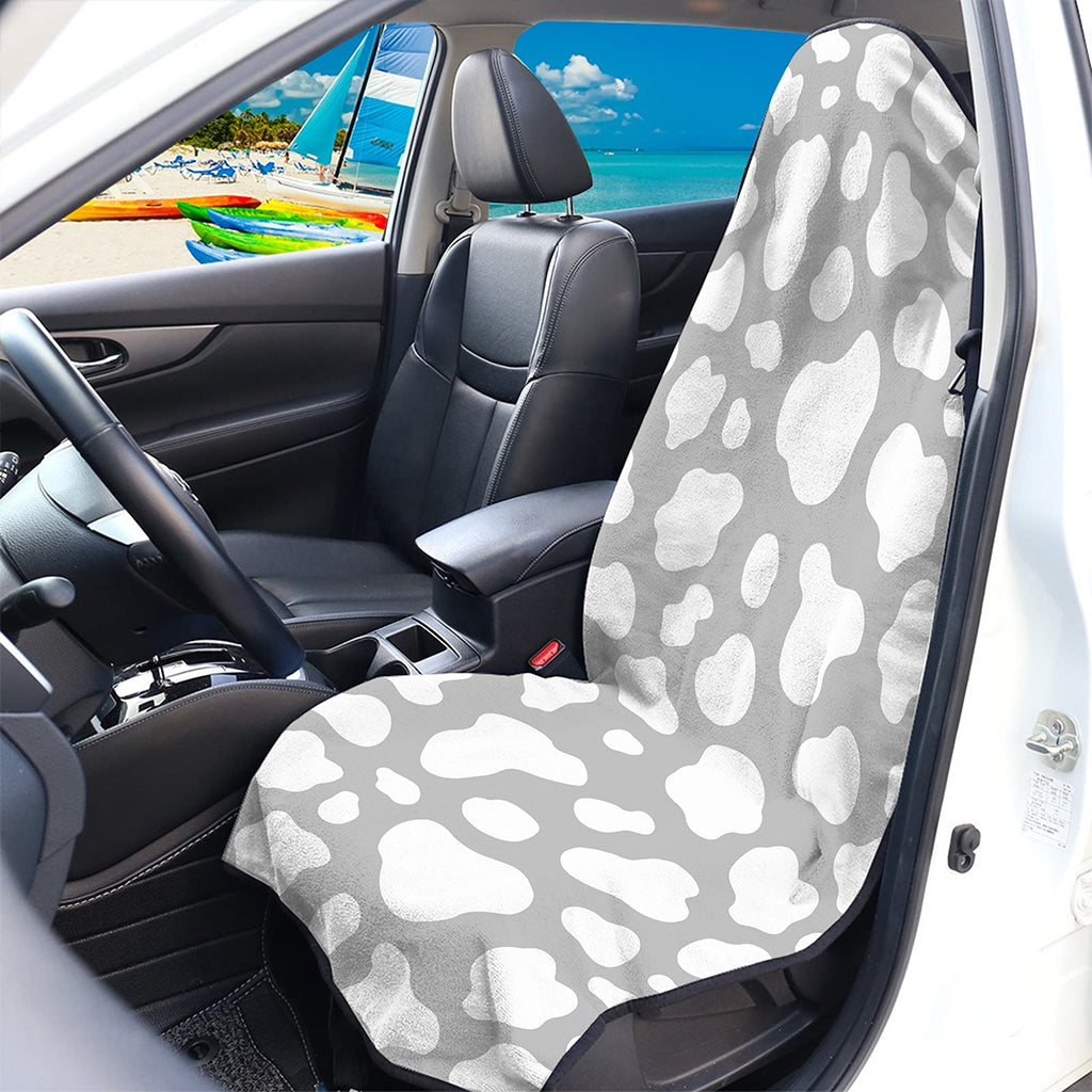 White And Grey Cow Print Waterproof Car Seat Cover