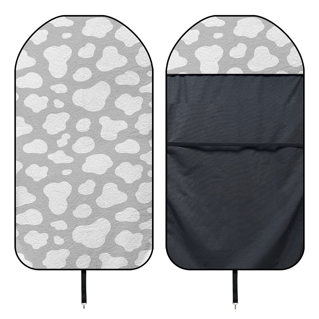 White And Grey Cow Print Waterproof Car Seat Cover
