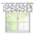 White And Grey Cow Print Window Valance