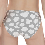 White And Grey Cow Print Women's Panties