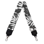 White And Grey Hawaiian Pattern Print Bag Strap