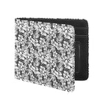 White And Grey Hawaiian Pattern Print Bifold Wallet