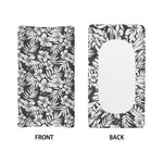 White And Grey Hawaiian Pattern Print Changing Pad Cover