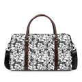White And Grey Hawaiian Pattern Print Duffel Bag