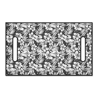White And Grey Hawaiian Pattern Print Golf Cart Seat Cover