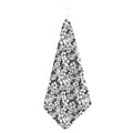 White And Grey Hawaiian Pattern Print Hand Towel