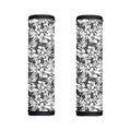 White And Grey Hawaiian Pattern Print Handle Covers