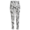 White And Grey Hawaiian Pattern Print High-Waisted Pocket Leggings
