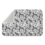White And Grey Hawaiian Pattern Print Indoor Door Mat