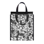 White And Grey Hawaiian Pattern Print Insulated Lunch Tote