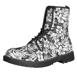 White And Grey Hawaiian Pattern Print Backpack