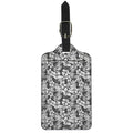 White And Grey Hawaiian Pattern Print Luggage Tag
