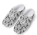 White And Grey Hawaiian Pattern Print Mesh Casual Shoes