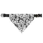 White And Grey Hawaiian Pattern Print Over The Collar Dog Bandana