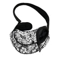 White And Grey Hawaiian Pattern Print Pet Sling Carrier