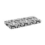 White And Grey Hawaiian Pattern Print Piano Keyboard Cover