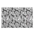 White And Grey Hawaiian Pattern Print Placemat