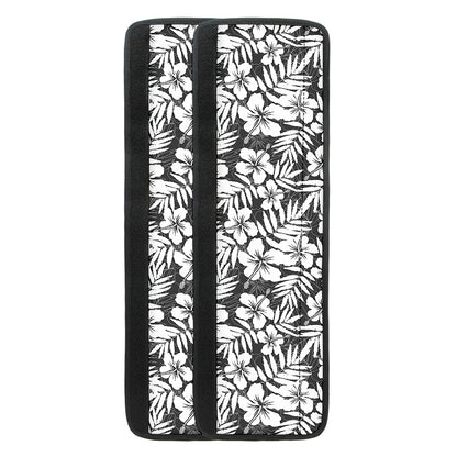 White And Grey Hawaiian Pattern Print Refrigerator Handle Covers