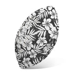 White And Grey Hawaiian Pattern Print Rugby Ball