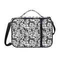 White And Grey Hawaiian Pattern Print Shoulder Strap Bible Bag