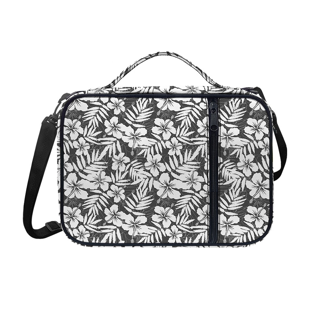 White And Grey Hawaiian Pattern Print Shoulder Strap Bible Bag