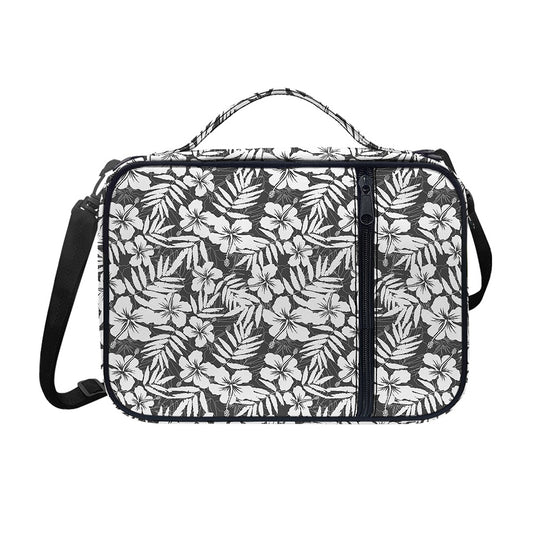 White And Grey Hawaiian Pattern Print Shoulder Strap Bible Bag