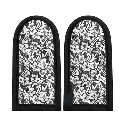 White And Grey Hawaiian Pattern Print Skillet Handle Cover