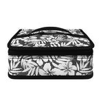White And Grey Hawaiian Pattern Print Small Lunch Bag